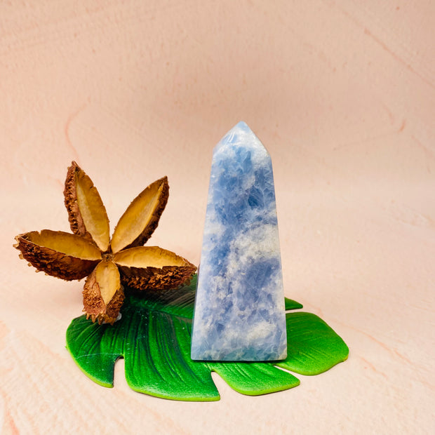 Blue Calcite Obelisk - #BCAL-OB01