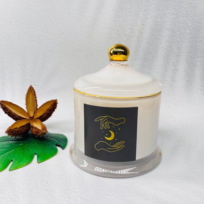 Soy Candle - XL White Cloche Jar - Gardenia