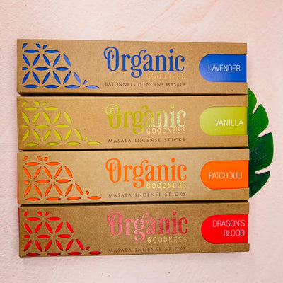 Organic Goodness Natural Incense Sticks - 15 Boxes