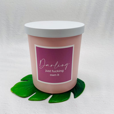 Soy Candle - Pink glass Jar - Grape Bubblegum