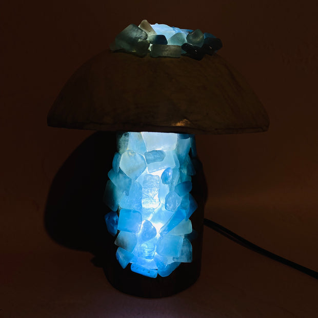 Aquamarine Mushroom Lamp - #LBH-AQM01