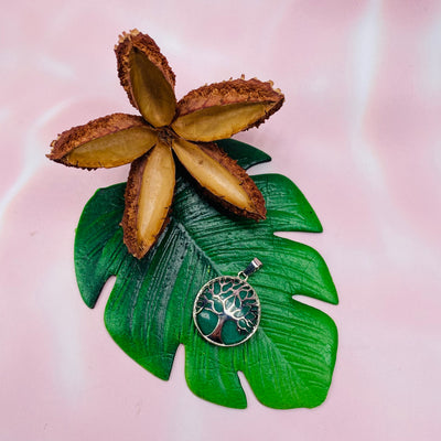 Green Aventurine Tree Pendant