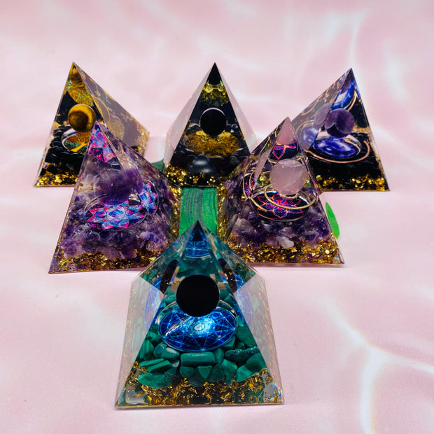Orgonite Pyramids with Sphere