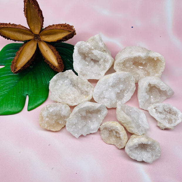 Clear Quartz & Calcite Geodes