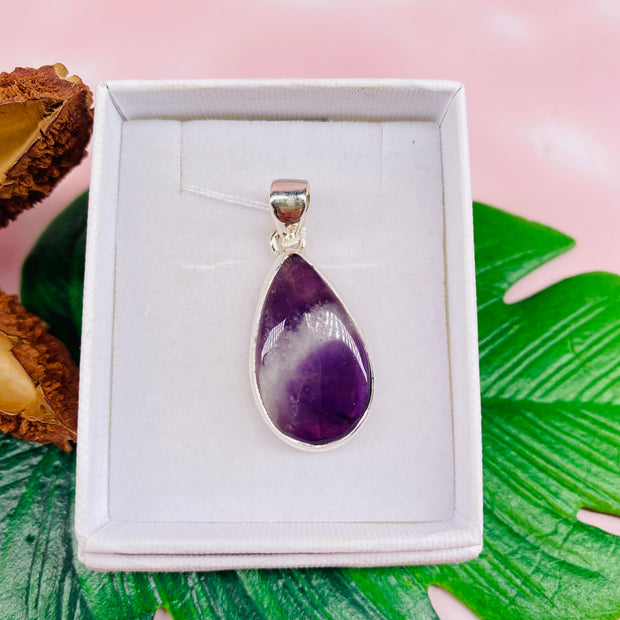 Chevron Amethyst Pendant - #GS6605