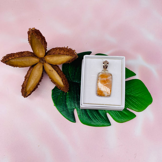 Orange Calcite Pendant -  #GS1968