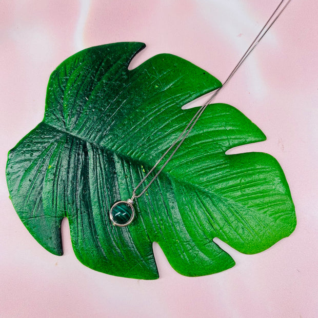 Malachite Necklace - Sterling Silver
