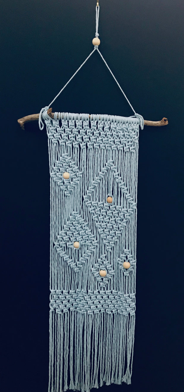 Macrame Wall Hanger - Baby blue