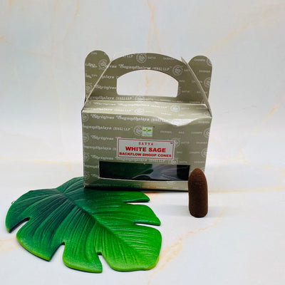 Satya Backflow Incense Cones - White Sage