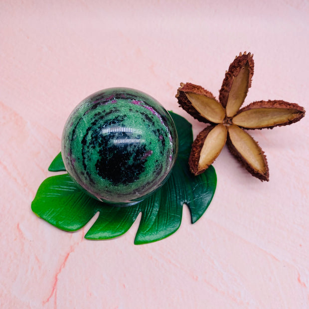 Ruby in Zoisite Sphere - #RZ-SP02