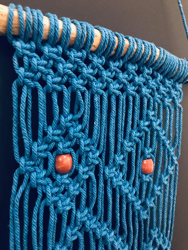 Macrame Wall Hanger - Ocean Blue