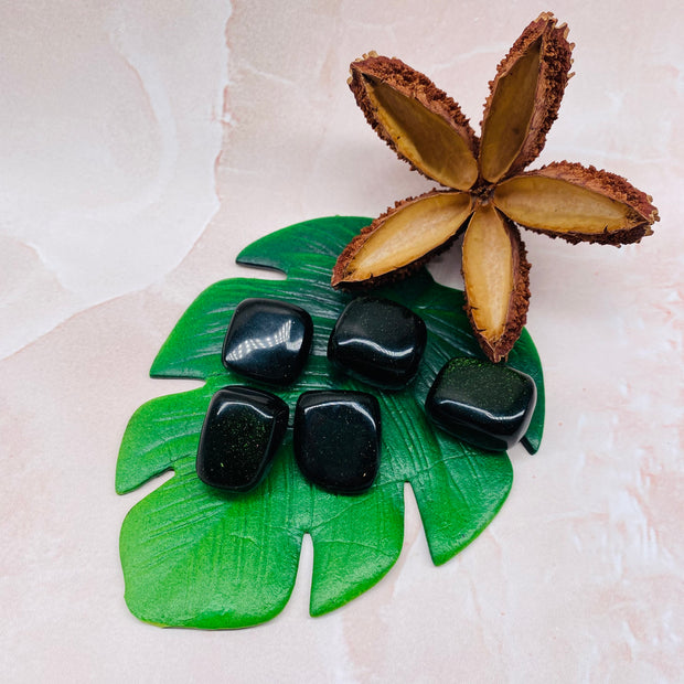 Green Fleck Obsidian - Tumbled Stone