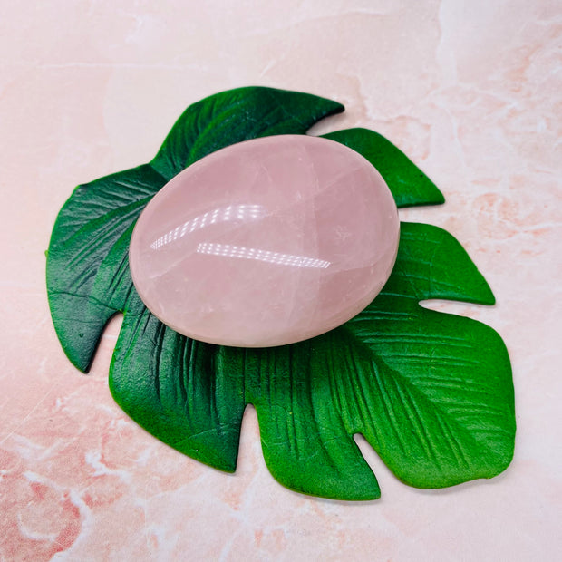 Rose Quartz Palm Stone - #RQ-PS04