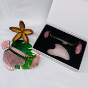 Crystal Gua Sha and Face Roller Gift Set