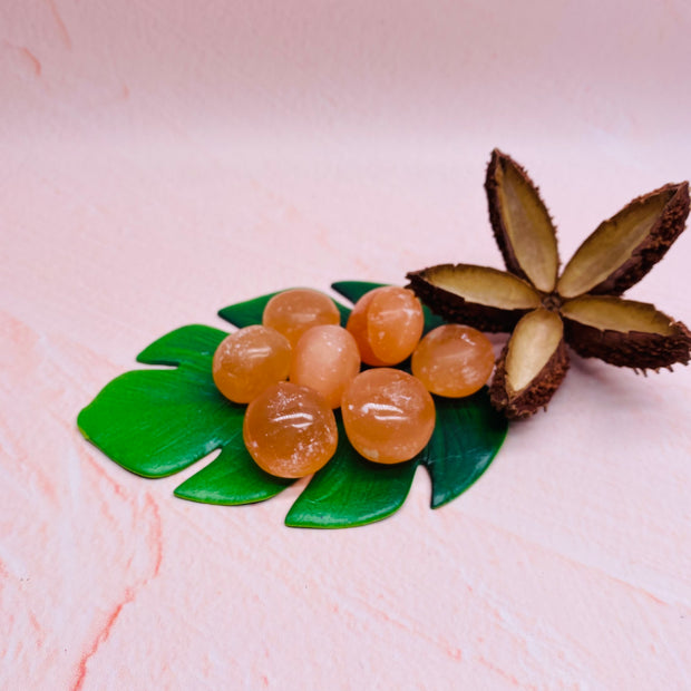 Orange Selenite - Tumbled Stone