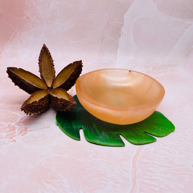 Peach Selenite Charging Bowl
