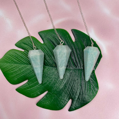 Amazonite Faceted Pendulum