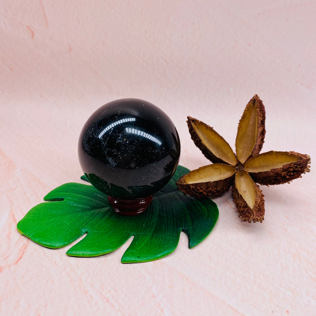 Black Tourmaline Sphere - #BT-SP03