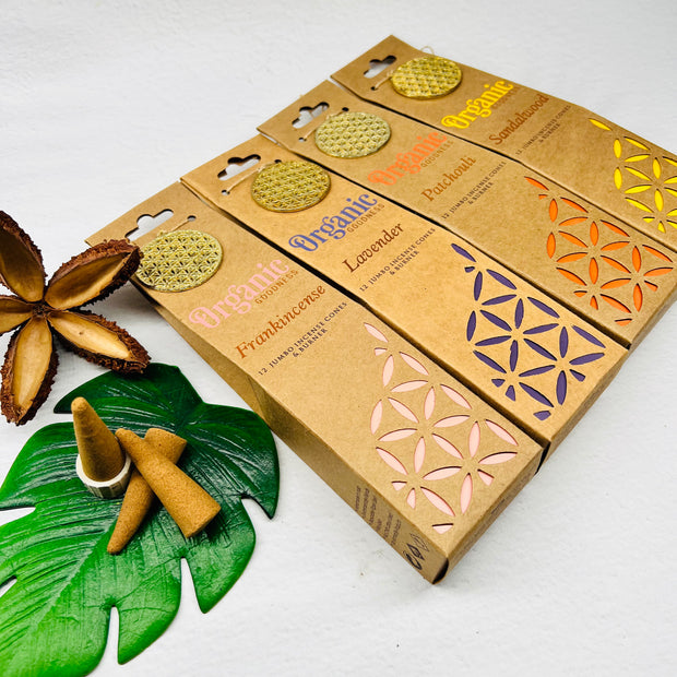 Organic Goodness Natural Incense Cones - 16 pack Mixed