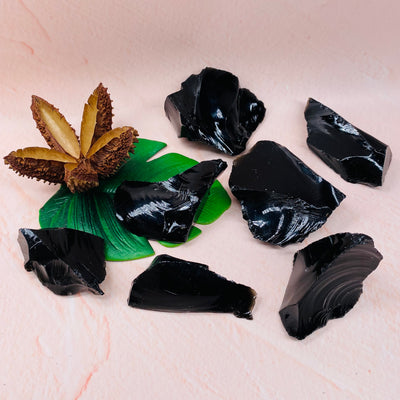Black Obsidian - Rough Pieces