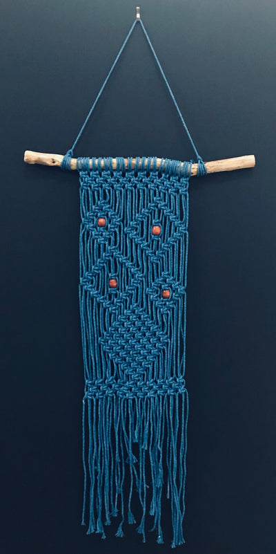 Macrame Wall Hanger - Ocean Blue