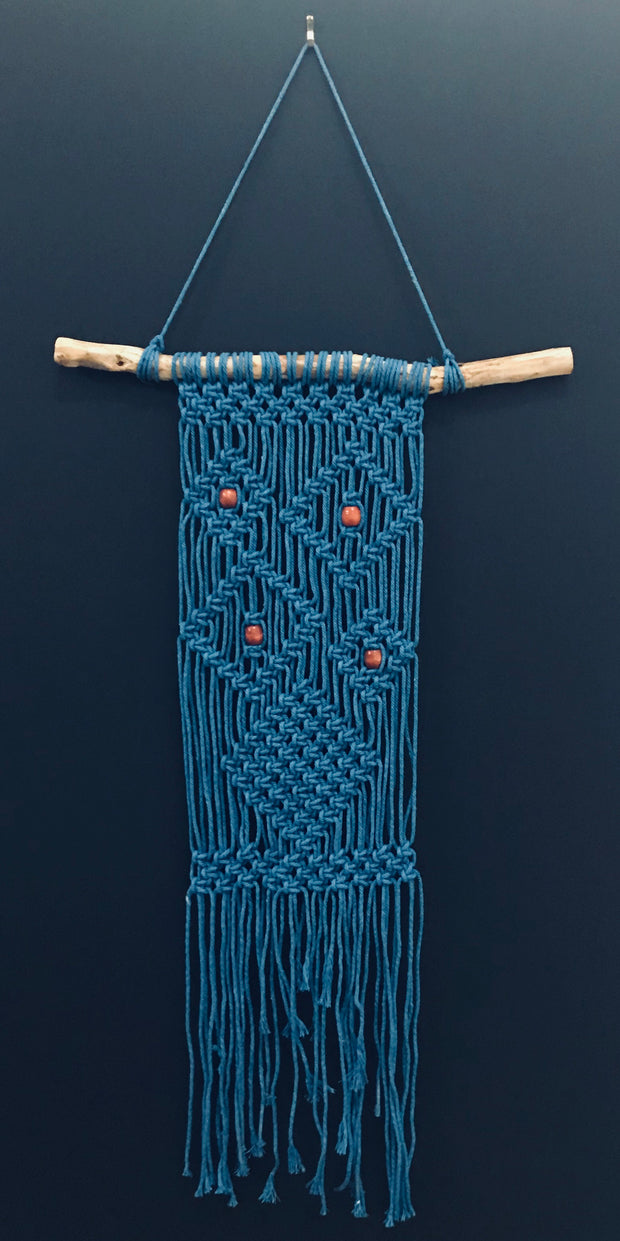 Macrame Wall Hanger - Ocean Blue