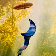 Dyed Agate Wind Chime - Moon and Stars