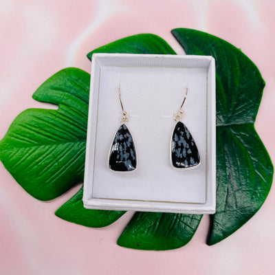 Snowflake Obsidian Earrings - #GS4465
